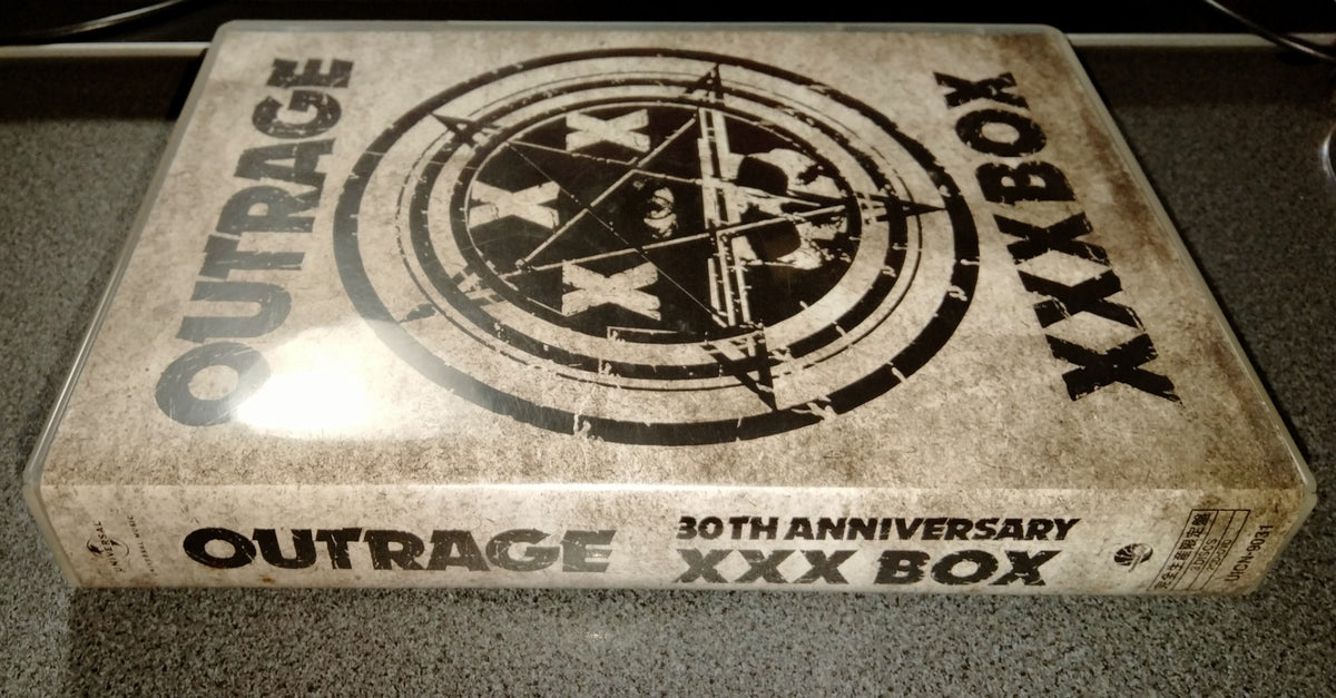 ★OUTRAGE / XXX Box - 30th Anniversary【CDは1も2も盤質:B、DVDは盤質:A,国内盤,分厚いトールサイズ中古,UICN-9031】